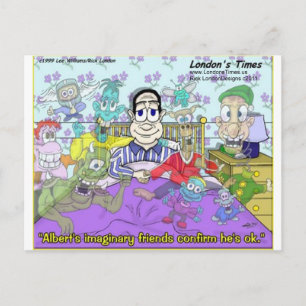 Cartão Postal Amigos Imaginosos Presentes, Camisetas, Mogas E Ca