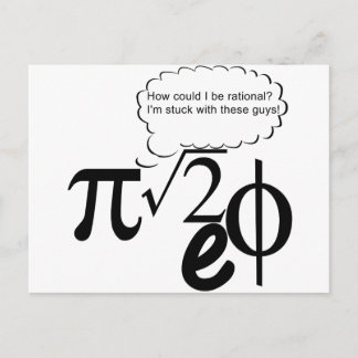 Cartão Postal Amigos Irracionais