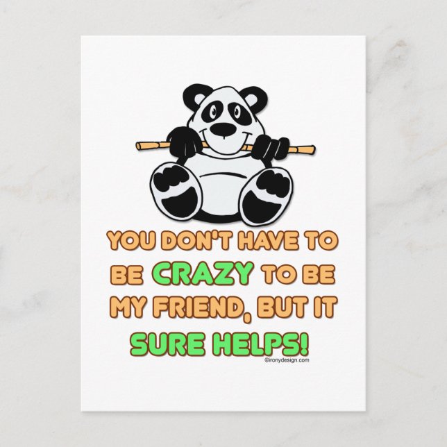 Cartão Postal Amigos Loucos (Frente)
