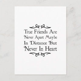 Cartão Postal Amigos Verdadeiros Nunca Estão Separados