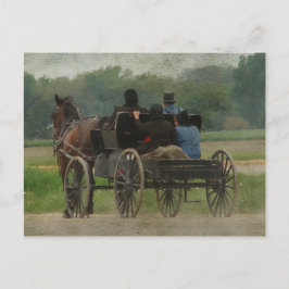 Cartão Postal Amish Family Outing
