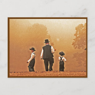 Cartão postal Amish Padre & Sons
