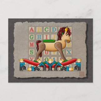 Cartão Postal Amish Rocking Horse