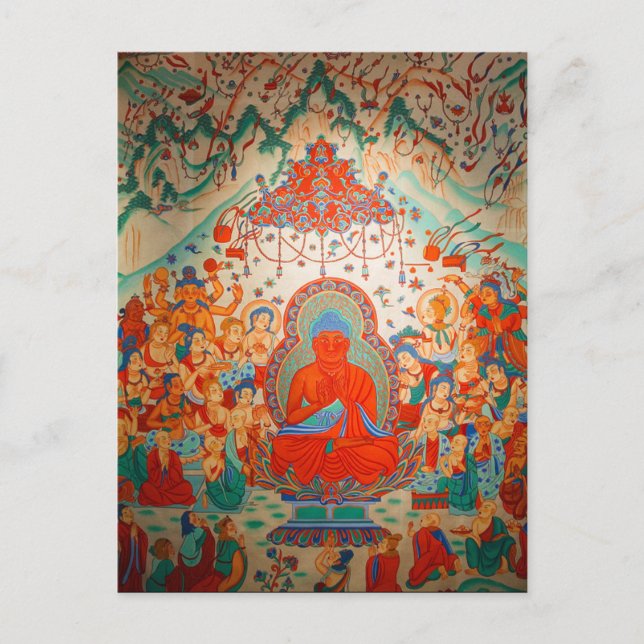 Cartão Postal Amitabha Buddha Sukhavati Pura Land (Frente)