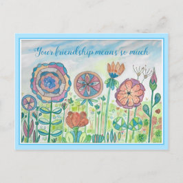 Cartão Postal Amizade de Cotação de Inspiração