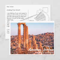 Amman Jordan com Cartão-postal Citadel