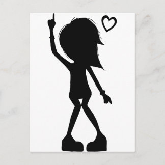 Cartão Postal Amo dançar!