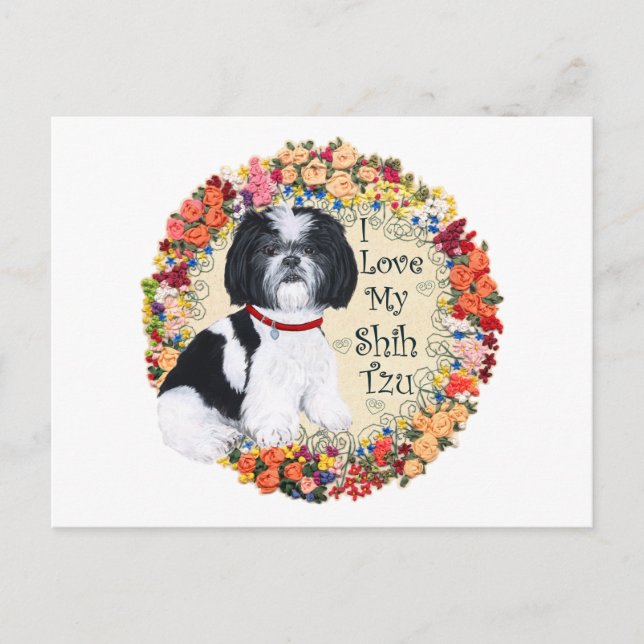 Cartão Postal Amo Meu Shih Tzu (Frente)