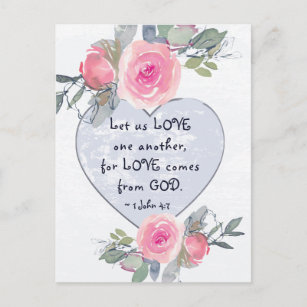 Cartão Postal Amo-nos uns aos outros Dias de os namorados Bíblia