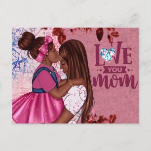 Cartão Postal Amo-Te Mãe E Dia de as mães Filho