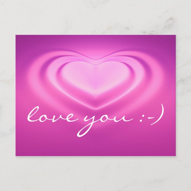 Cartão Postal Amo você :-) (Frente)