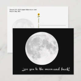 Cartão Postal Amo você até a lua e de volta. SD -