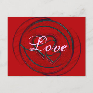 Cartão Postal Amor a Corações Duplos