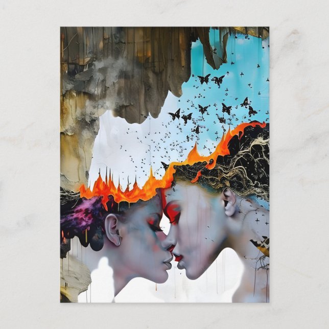 Cartão Postal Amor ao Fogo (Frente)