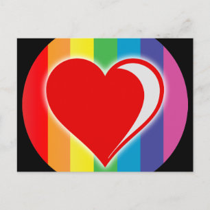 Cartão Postal amor arco-íris.