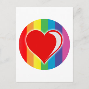 Cartão Postal amor arco-íris.