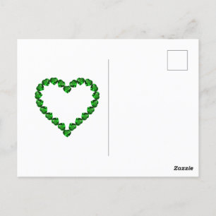 Cartão Postal Amor - Carta de Gemstone Verde Emerald