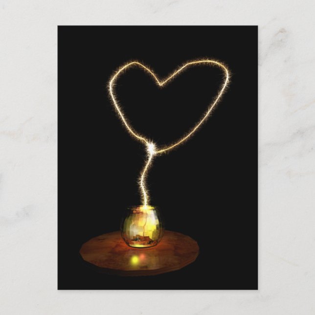 Cartão Postal amor cintilante (Frente)