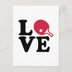 Cartão Postal Amor com pong