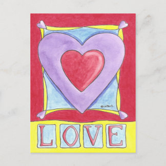 Cartão Postal Amor Coração