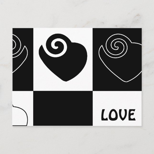 Cartão Postal AMOR Corações (Frente)