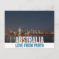 Amor da Austrália Vista Noturna da Cidade de Perth