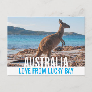 Cartão Postal Amor Da Foto Da Baía De Kangaroo Lucky, Da Austrál