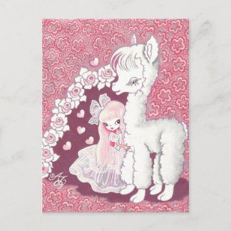 Cartão Postal Amor de Alpaca