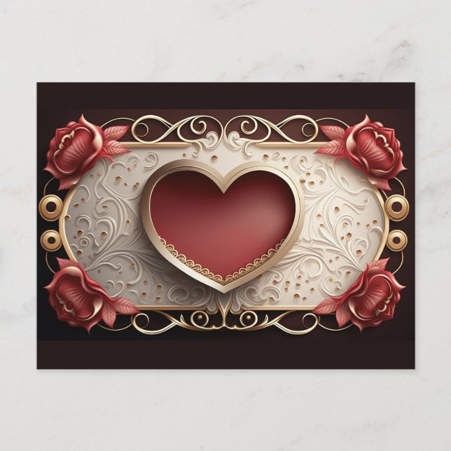 Cartão Postal Amor de Aniversário no Dia dos Namorados (Frente)