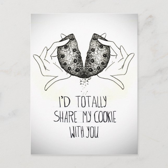 Cartão Postal amor de biscoito (Frente)