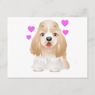 Cartão Postal Amor de Cocker Spaniel