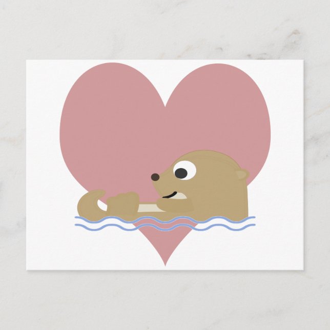 Cartão Postal Amor de Lontra (Frente)