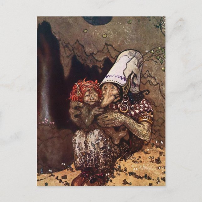 Cartão Postal “Amor de Mãe” por John Bauer (Frente)