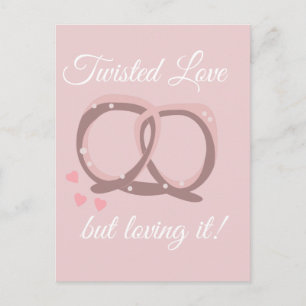 Cartão Postal Amor de Torção de Pretzel Salgado