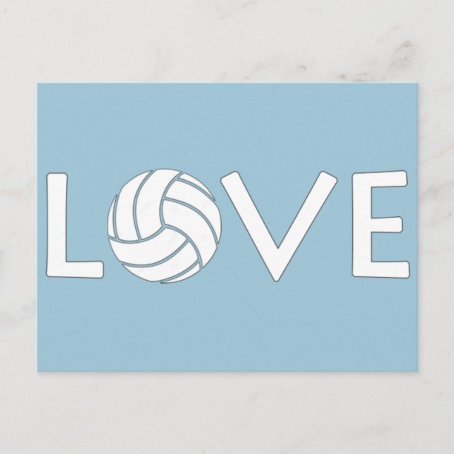 Cartão Postal Amor De Voleibol (Frente)