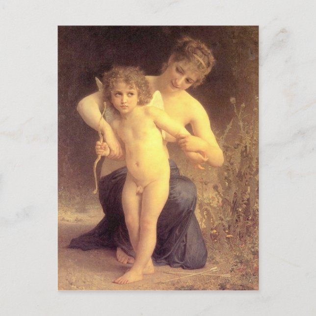 Cartão Postal Amor desarmado - Bouguereau (Frente)