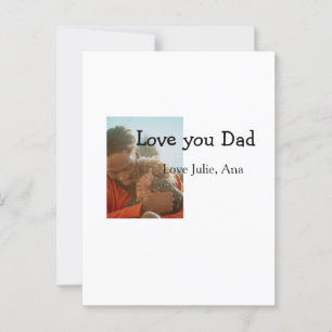 Cartão Postal amor dia de os pais pai adicionar nome de foto sim