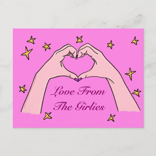 Cartão Postal Amor Do Cartão-Postal Das Meninas (Frente)