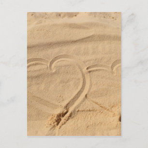 Cartão Postal amor do coração personalizado Aniversários