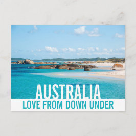 Cartão Postal Amor Do Paraíso Da Paisagem Na Praia Da Austrália