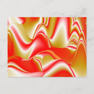 Cartão Postal Amor e Abstrato 3D Rainbowart Dourado