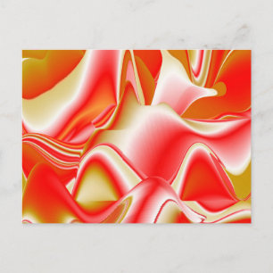 Cartão Postal Amor e Abstrato 3D Rainbowart Dourado