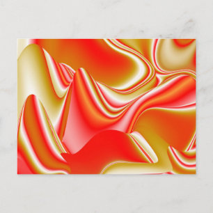 Cartão Postal Amor e Abstrato 3D Rainbowart Dourado