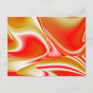 Cartão Postal Amor e Abstrato 3D Rainbowart Dourado