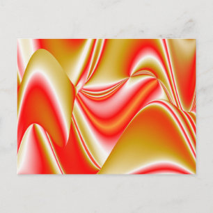 Cartão Postal Amor e Abstrato 3D Rainbowart Dourado