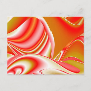 Cartão Postal Amor e Abstrato 3D Rainbowart Dourado