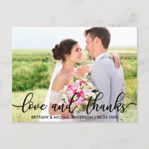 Cartão Postal Amor e Agradecimento Moderno Agradecimento de Casa