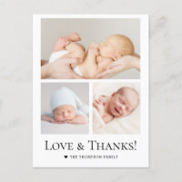 Amor e Agradecimento Tipografia Foto Grid Menino B