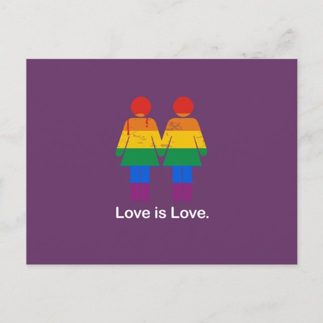 Cartão Postal AMOR É CASAL LESBIANO AMOR -.png (Frente)