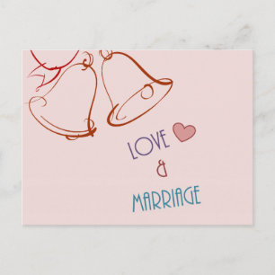 Cartão Postal Amor e Casamento